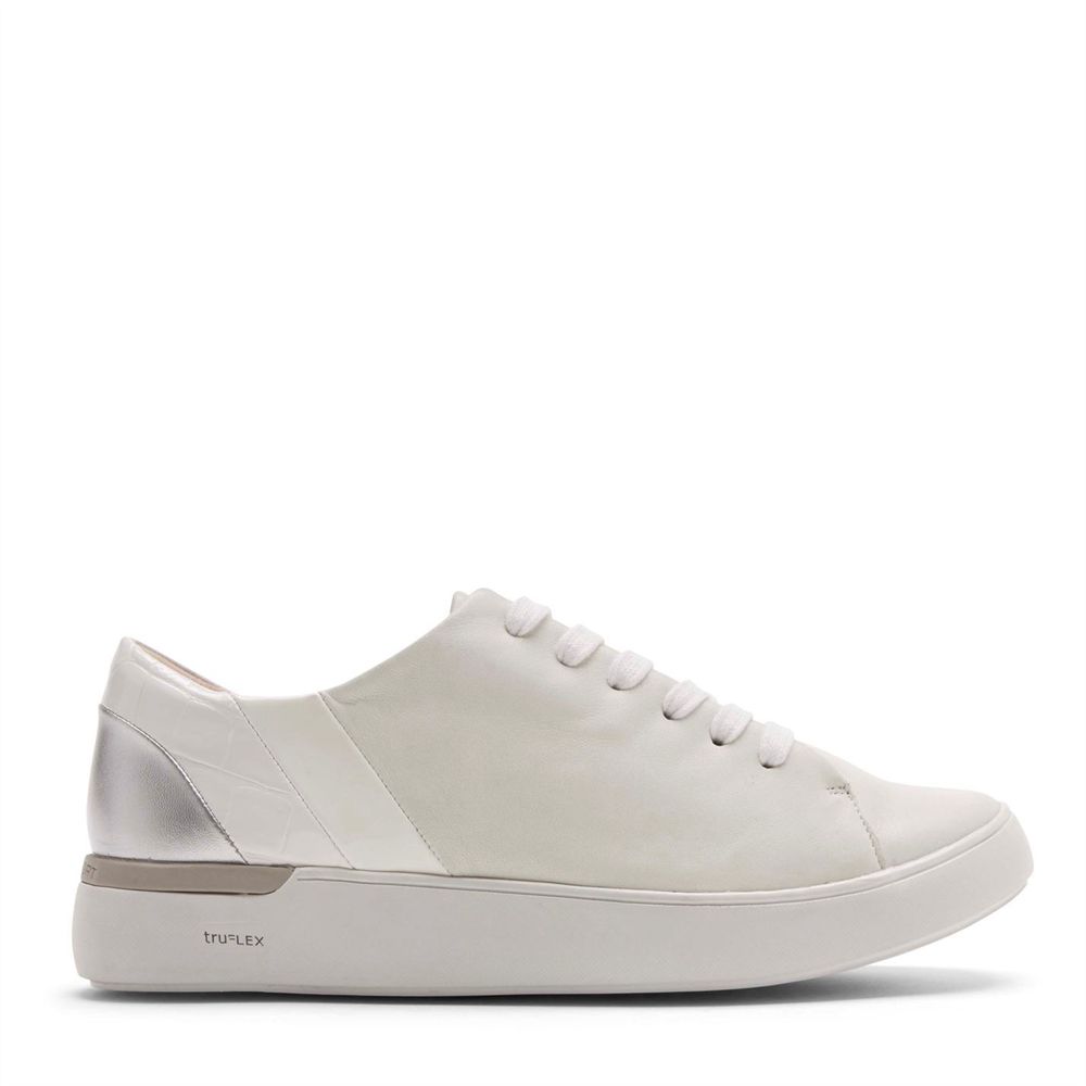 Rockport Women's Leather Sneakers - White - USA (9206ZYMUE)